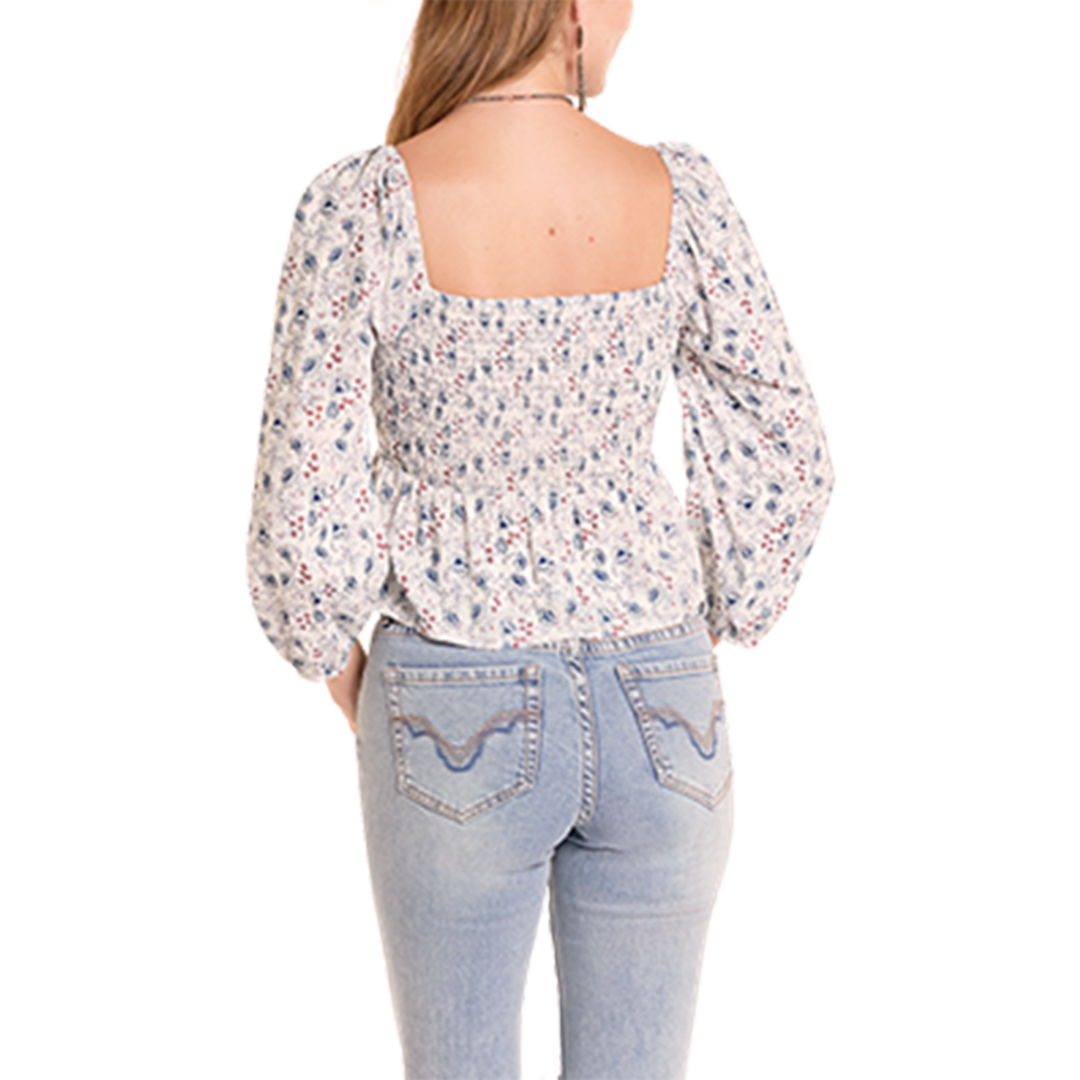 Rock & Roll Denim Women's Floral Print Blouse