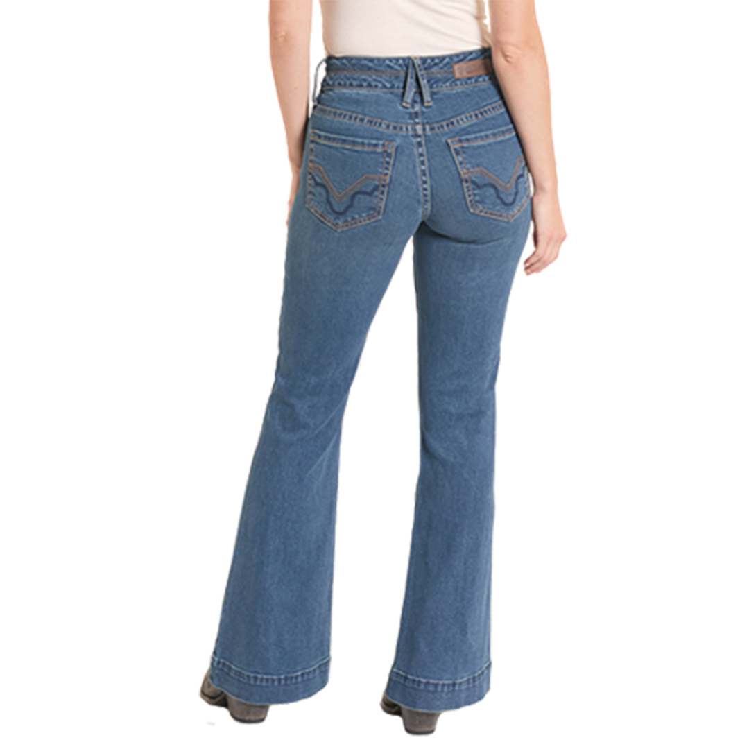 Rock & Roll Denim Women's High Rise Classic Pocket Trousers Jeans