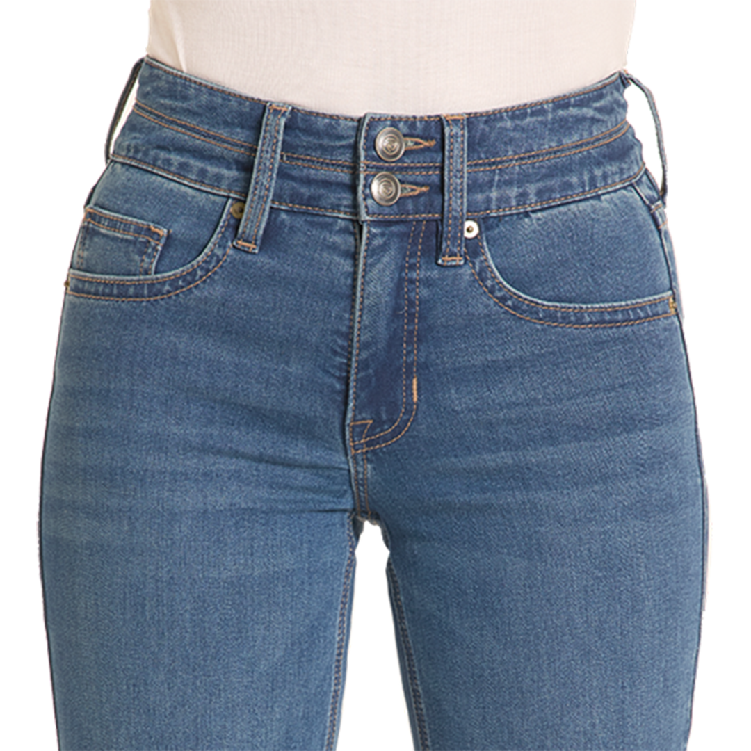Rock & Roll Denim Women's High Rise Classic Pocket Trousers Jeans