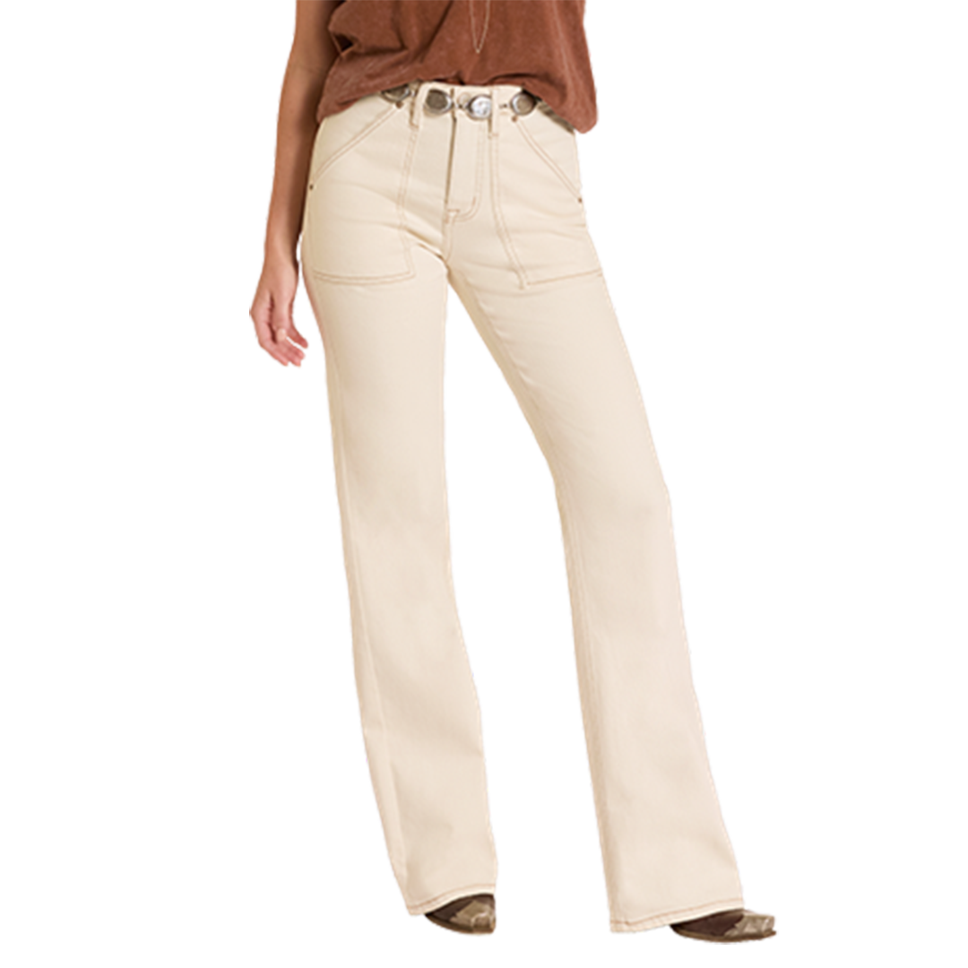 Rock & Roll Denim Women's Carpenter Pocket Wide Leg Jeans