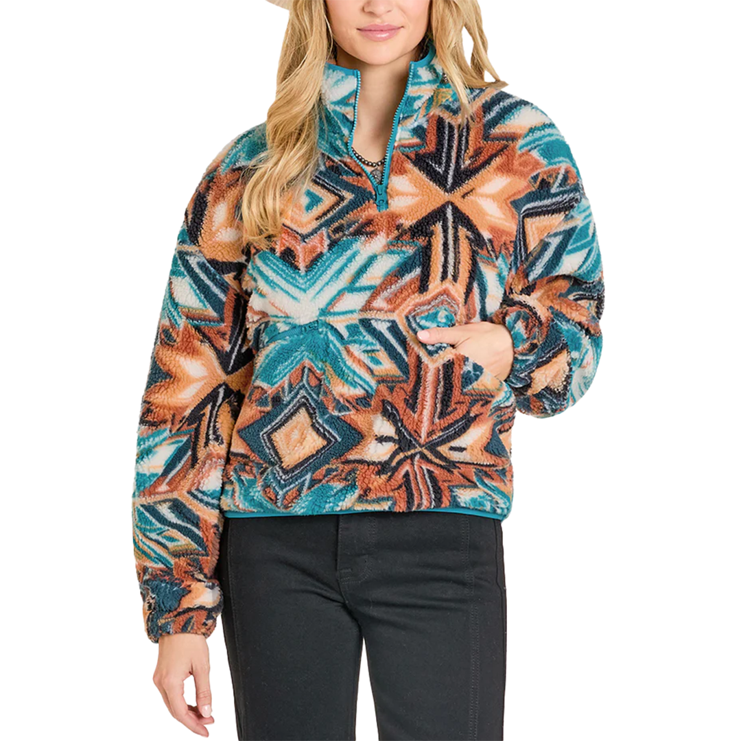Rock & Roll Denim Women's Aztec Sherpa Pullover