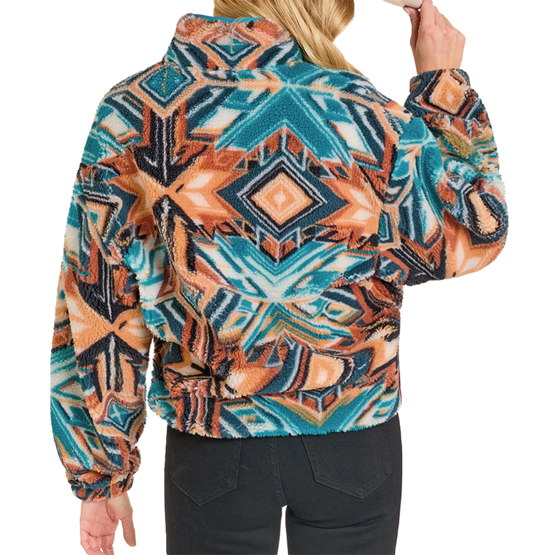 Rock & Roll Denim Women's Aztec Sherpa Pullover