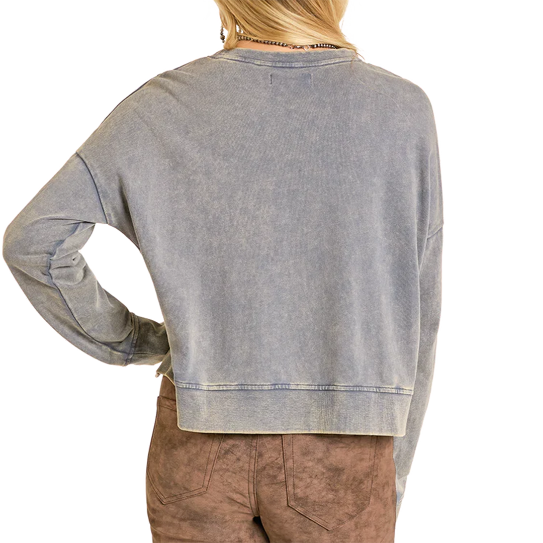Rock & Roll Denim Women's Graphic Print Pullover