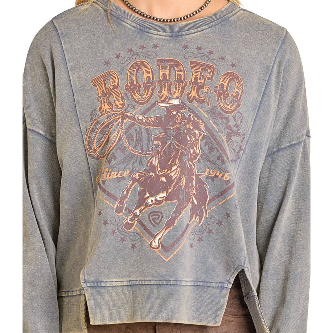 Rock & Roll Denim Women's Graphic Print Pullover