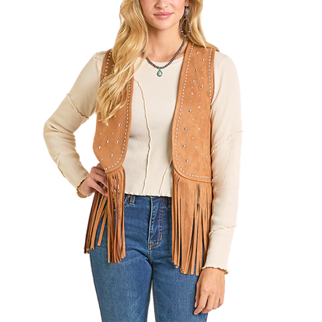 Rock & Roll Cowgirl Women's Studded Fringe Vest