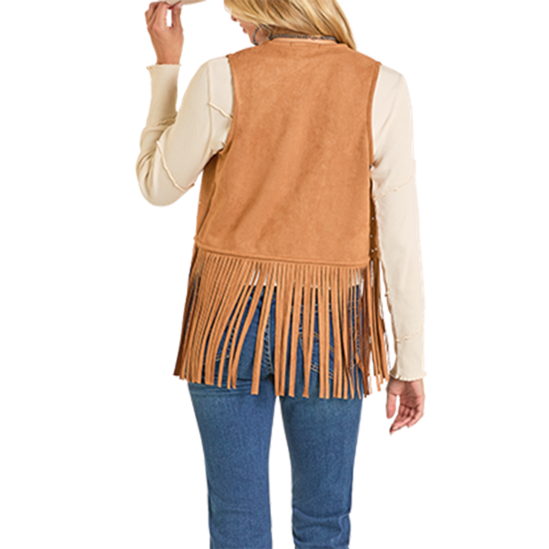 Rock & Roll Cowgirl Women's Studded Fringe Vest