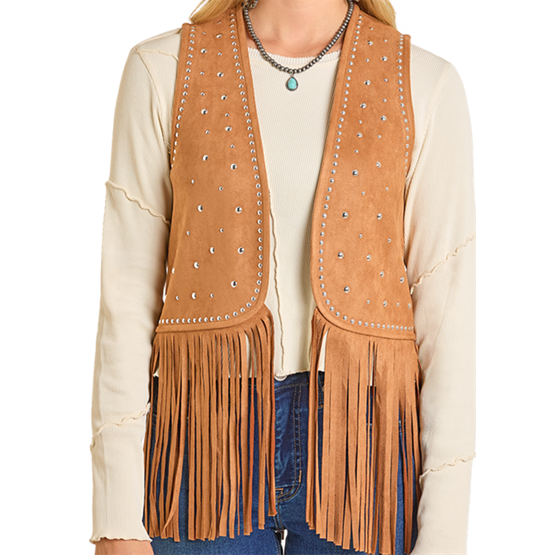 Rock & Roll Cowgirl Women's Studded Fringe Vest