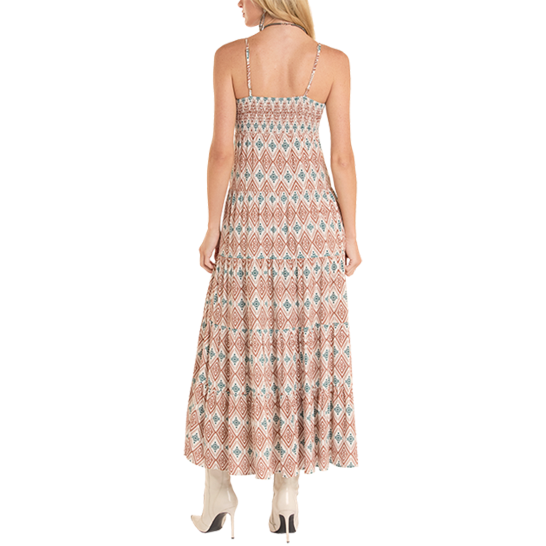 Rock & Roll Denim Women's Aztec Print Maxi Dress