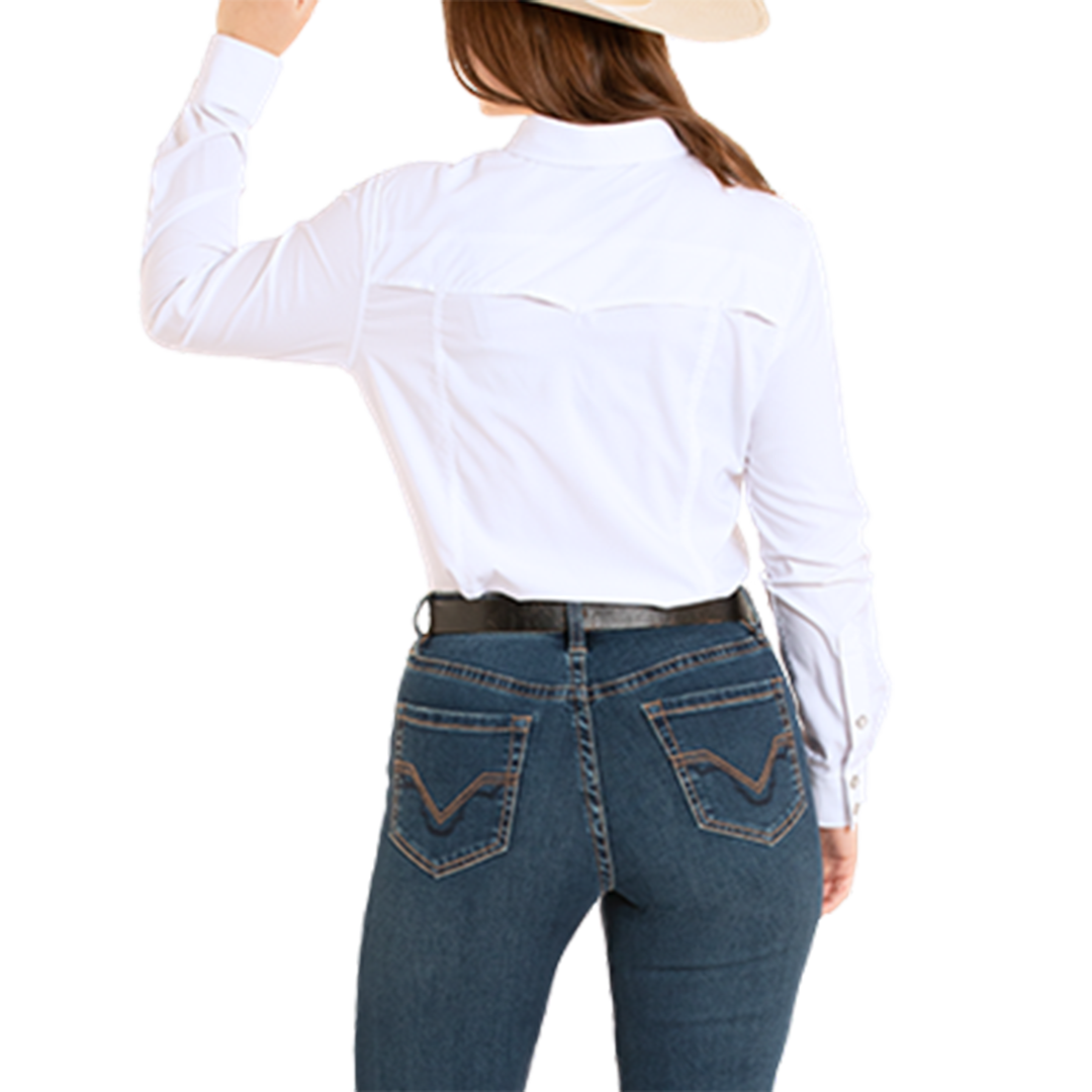 Rock & Roll Denim Women's Solid Ripstop Long Sleeve Snap Shirt