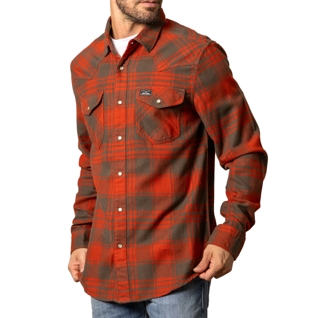 Kimes Ranch Men's Biggie Flannel Long Sleeve Snap Shirt