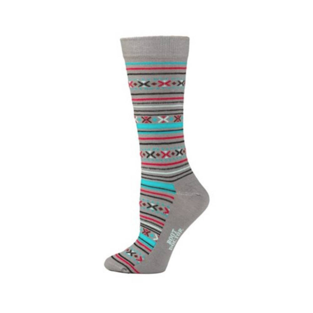 Boot Doctor Men's Aztec Crew Socks - Grey