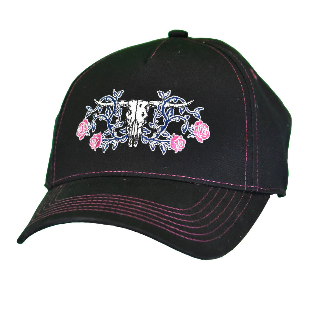 Cowboy Hardware Kids' Skull And Flowers Cap