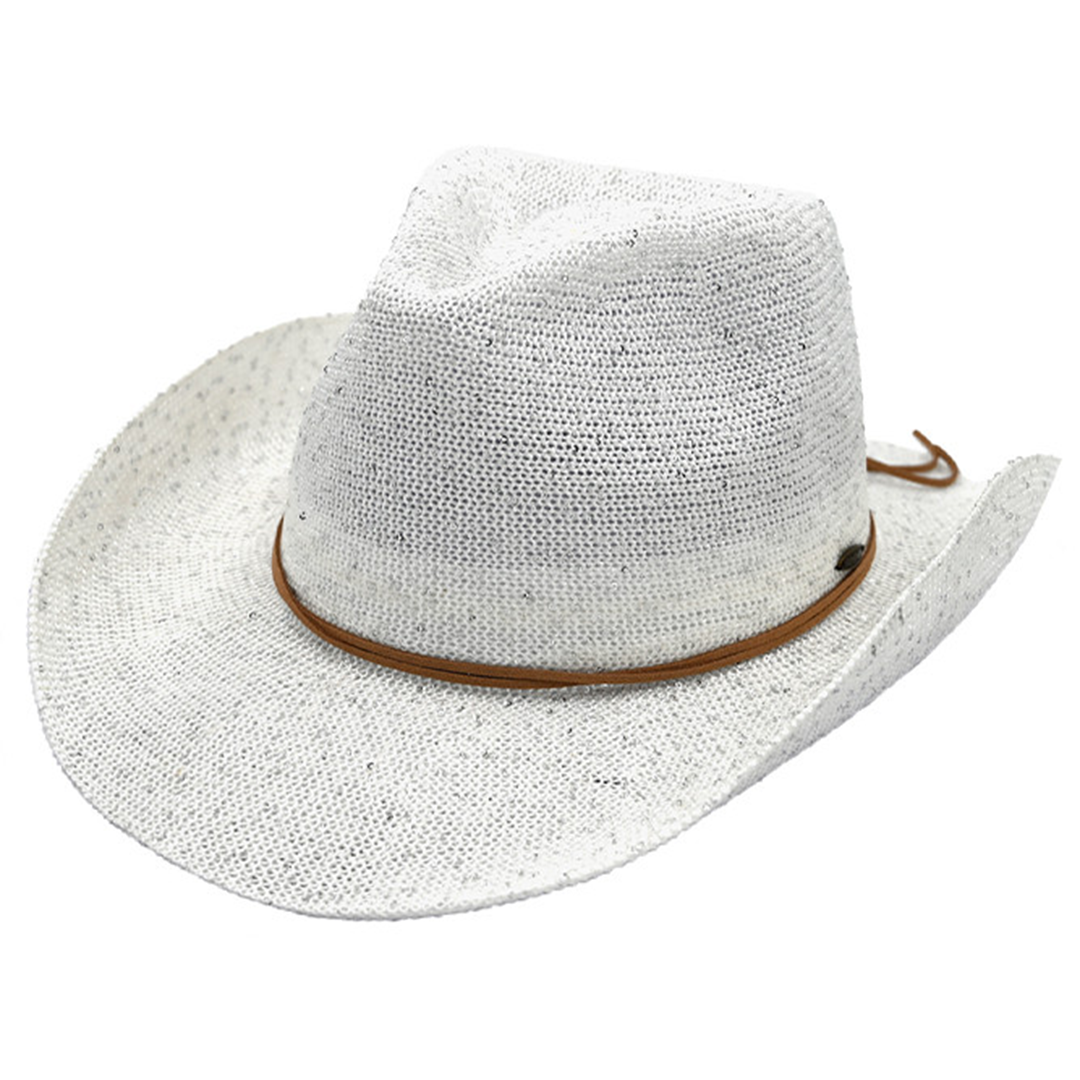 Chapeau de cowboy à paillettes Vegas pour femme C.C Brand