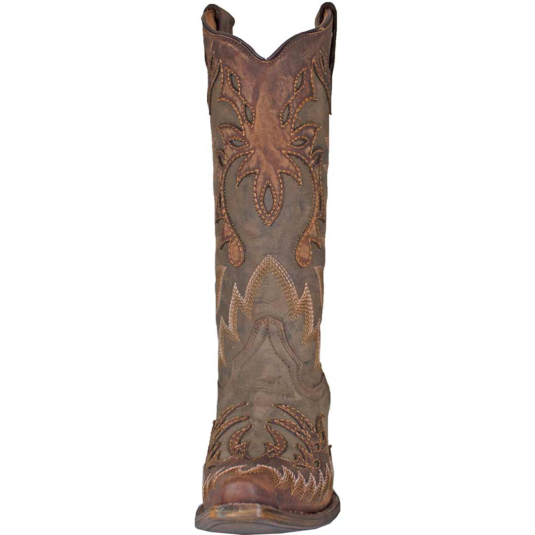Circle G Women's Overlay & Embroidery Wing Cowgirl Boots