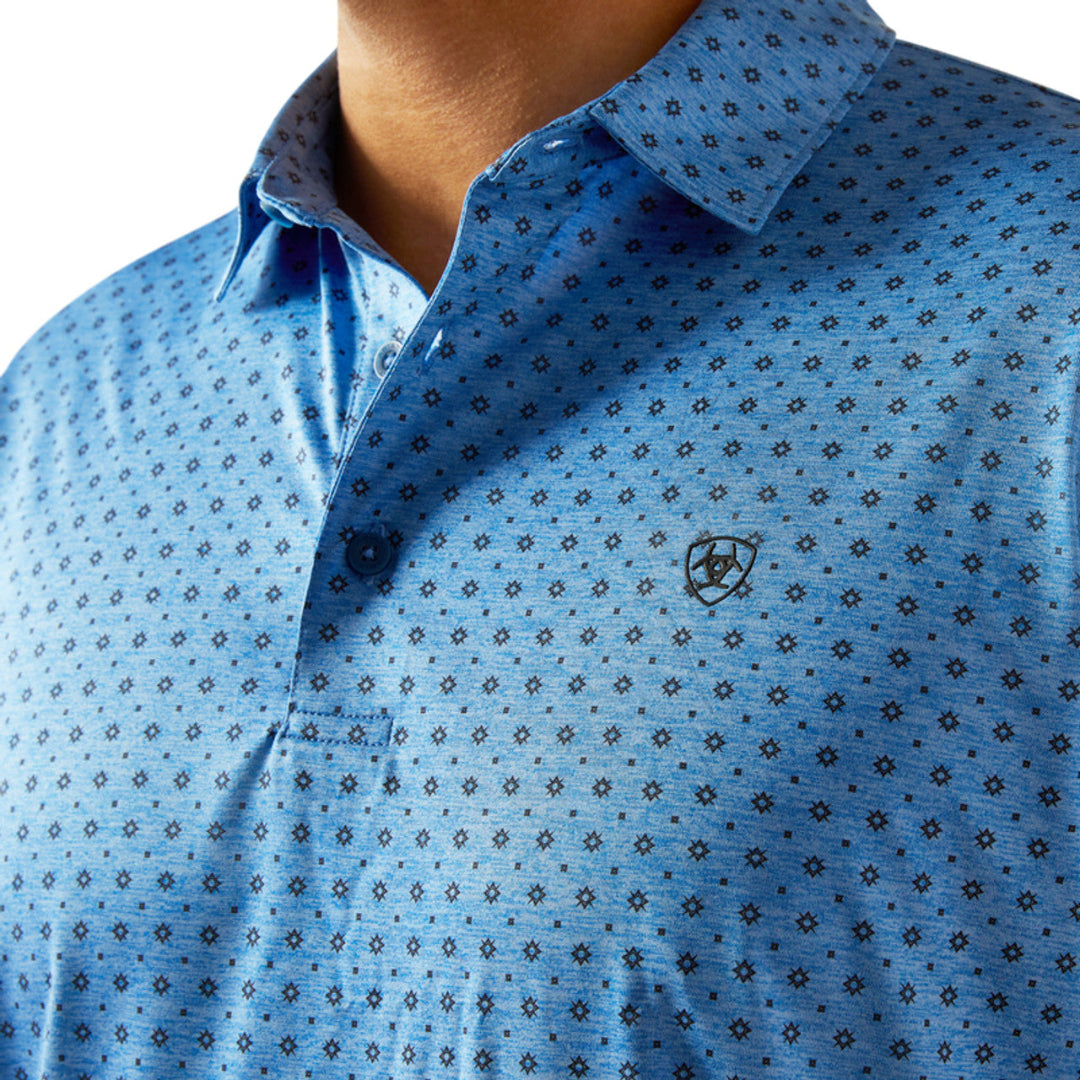 Polo pour homme Ariat Charger à imprimé géométrique