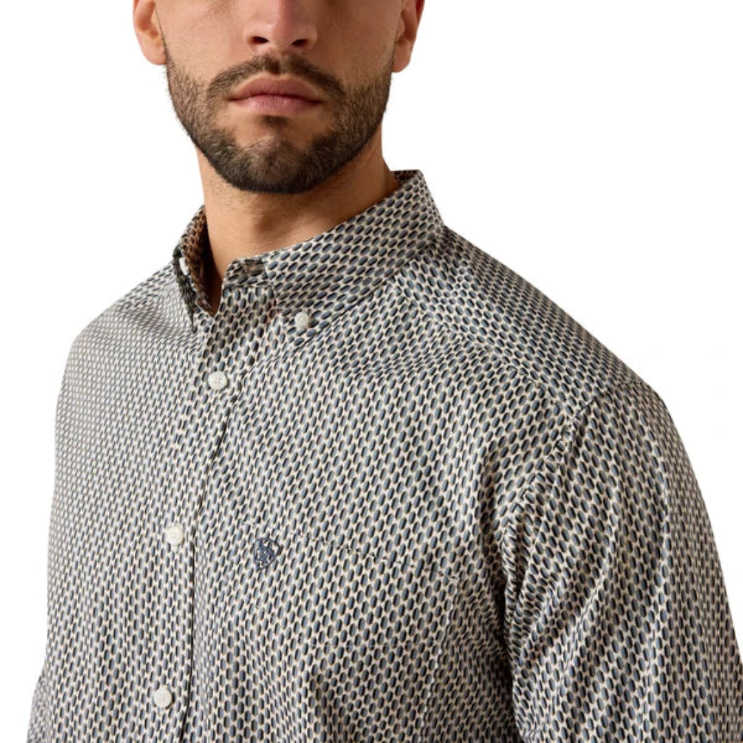 Chemise boutonnée à manches longues avec logo Ariat pour homme