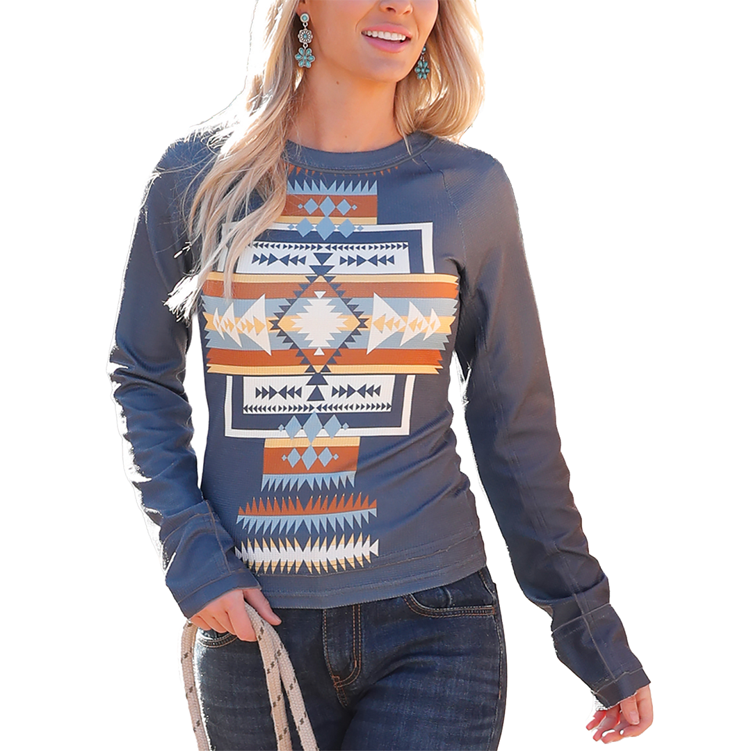 T-shirt à manches longues motif Southwest pour femme Cruel Denim