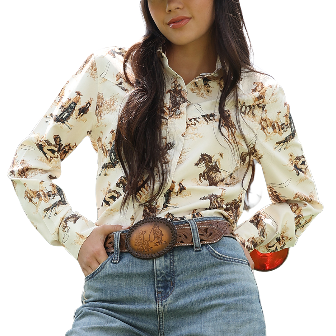 Cruel Denim Women's Long Sleeve Button Shirt