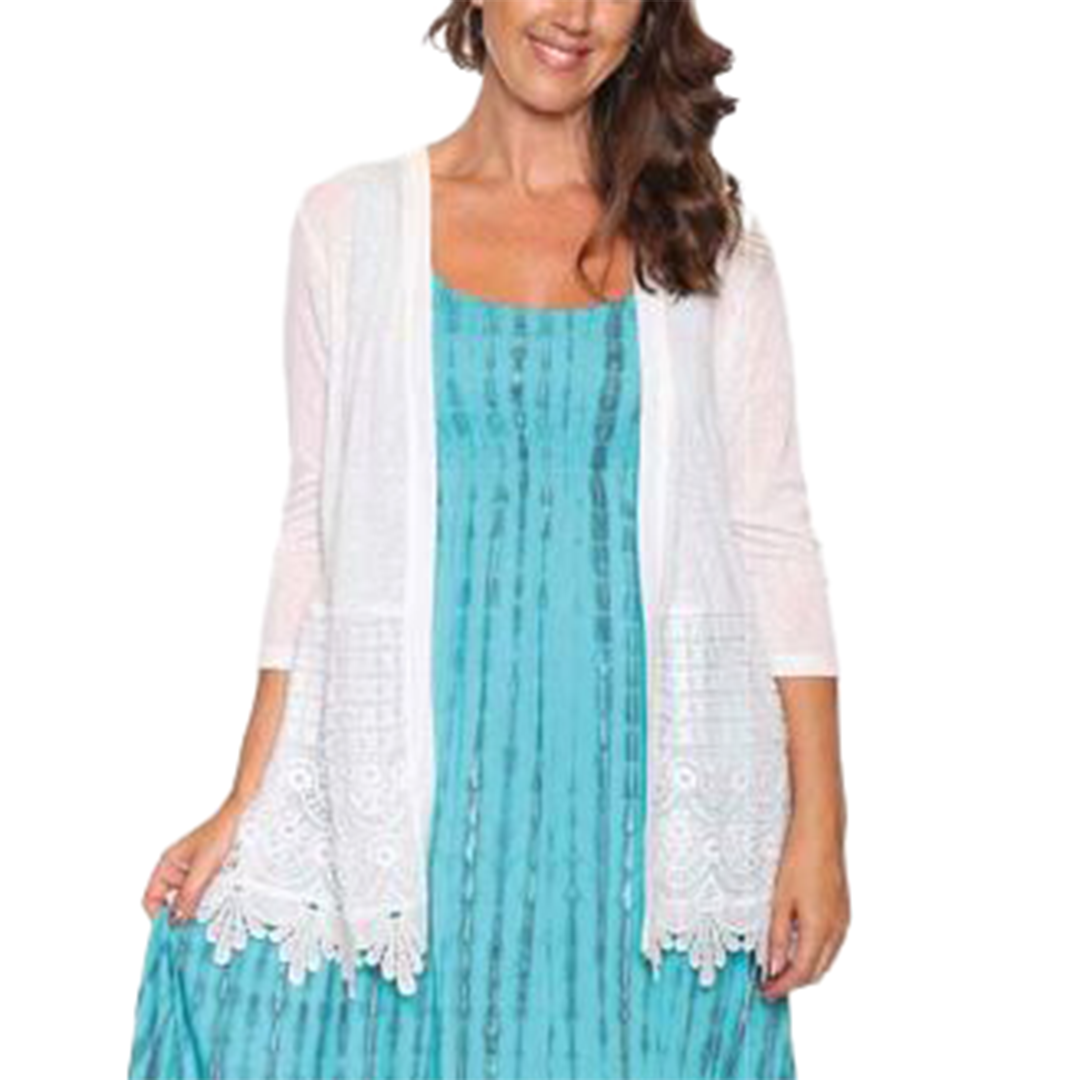 Papa Fashions Women's W Lace Cardigan