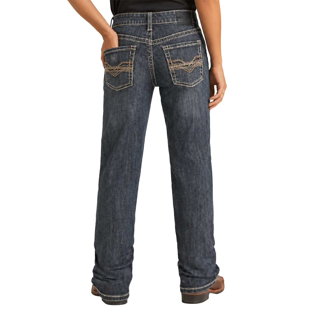 Jean bootcut avec poches Western et coupe droite classique pour garçon Rock & Roll Denim