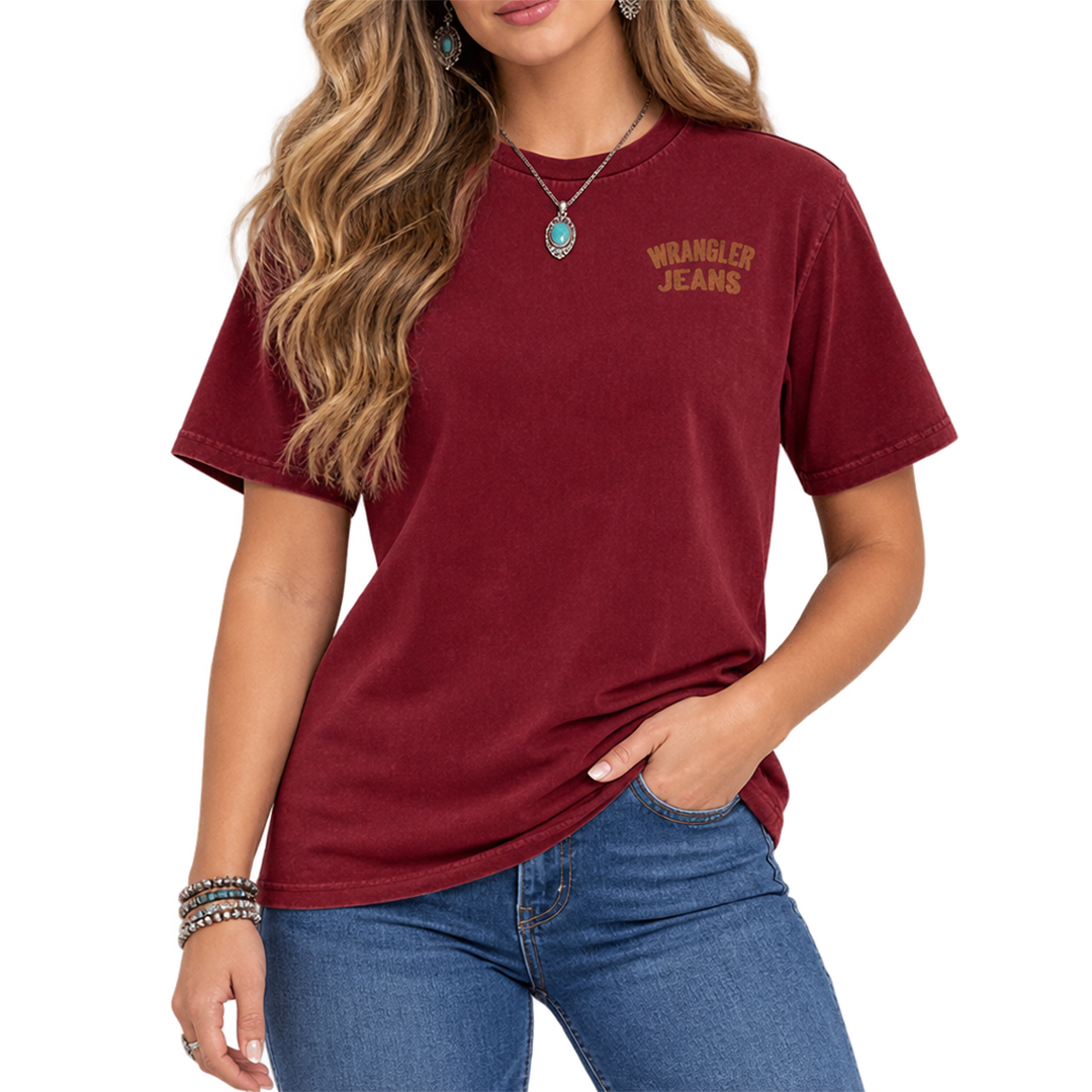 Wrangler Women's Gallopping Girlfriend Back Graphic Tee