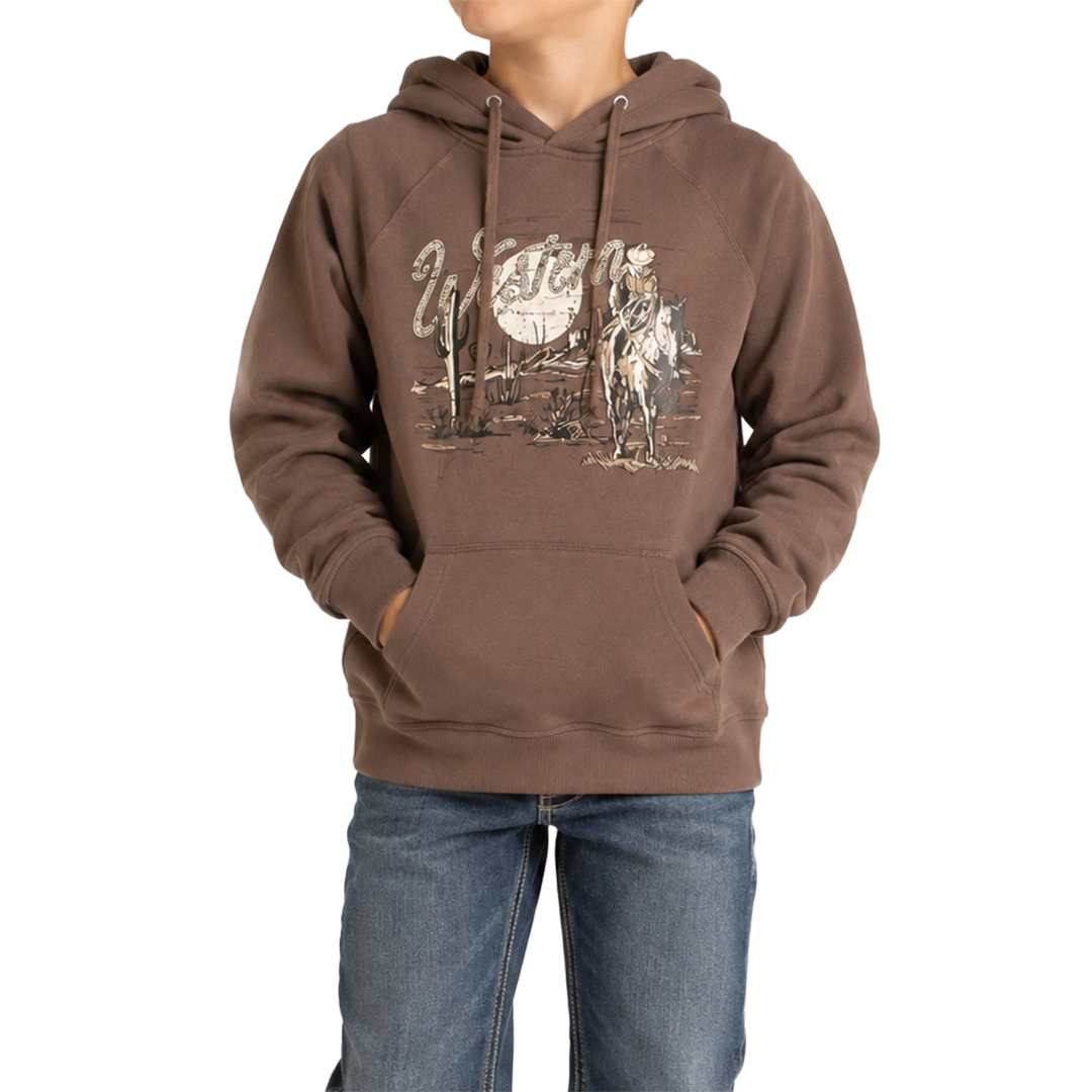 Rock & Roll Denim Sweat à capuche pour garçons motif Western