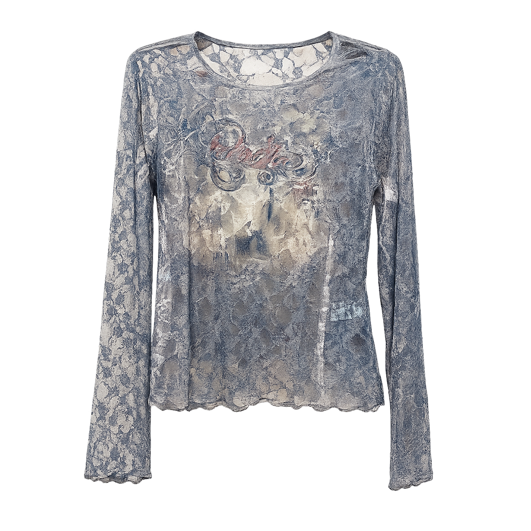 Origami By Vivien Women's Rodeo Lace Long Sleeve Top