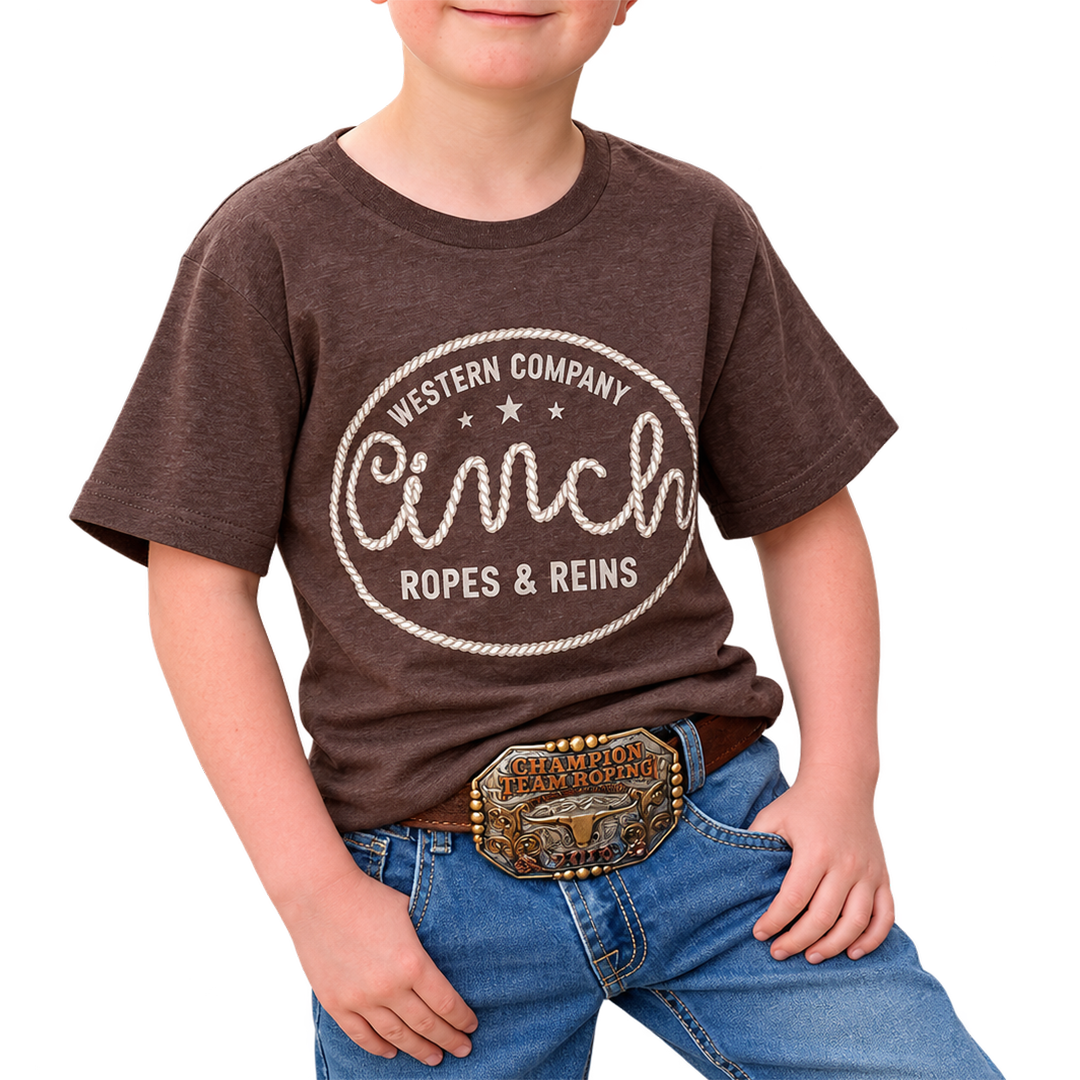 T-shirt à logo boucle Cinch pour garçons