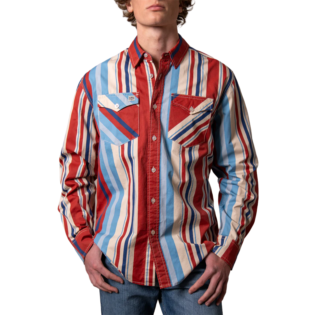 Chemise à boutons-pression à manches longues en flanelle Kimes Ranch Biggie pour homme