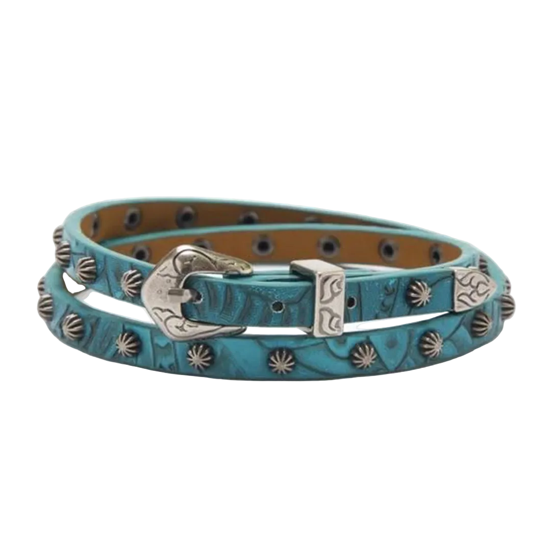 3D Belt Floral Embossed Hatband