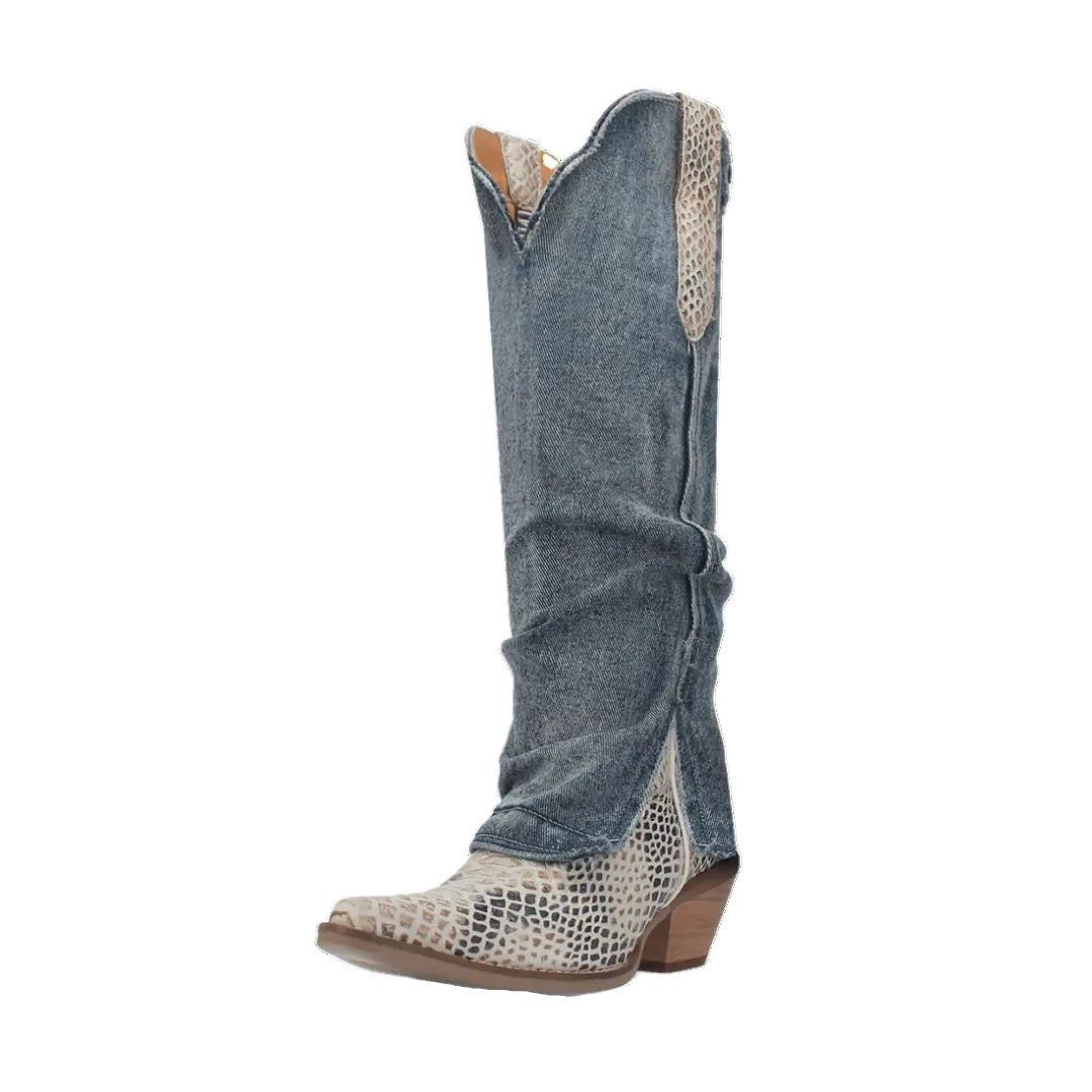 Dingo Women's Shabby Denim Cowgirl Boots