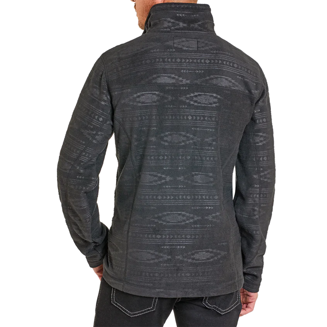 Pull polaire Panhandle pour homme à col zippé 1/4 avec imprimé aztèque