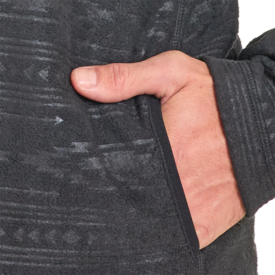 Pull polaire Panhandle pour homme à col zippé 1/4 avec imprimé aztèque