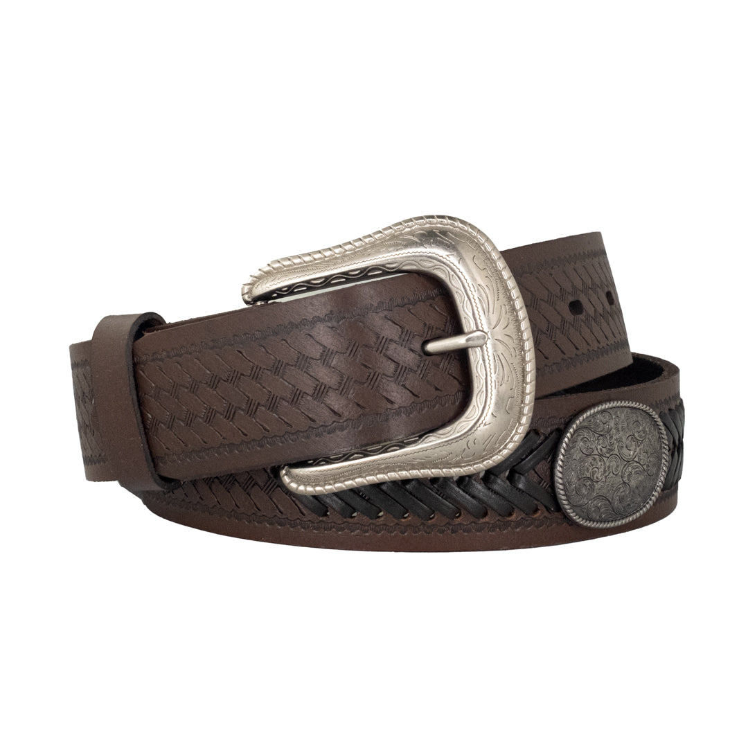 Spirit Leather Men's Laced Concho Belt