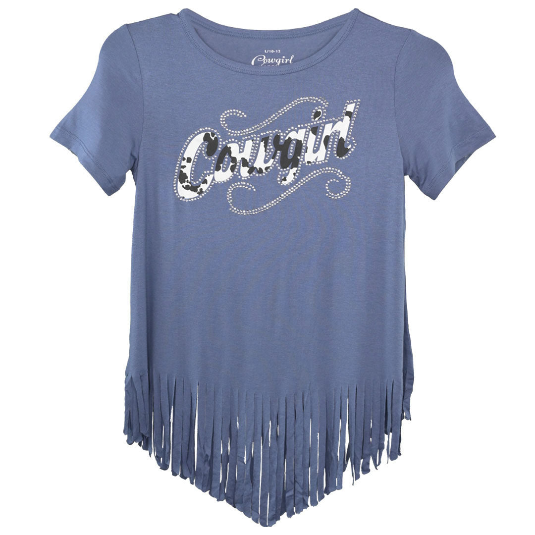 Chemise à manches courtes bleue Sassy Cowgirl de Cowgirl Hardware pour filles