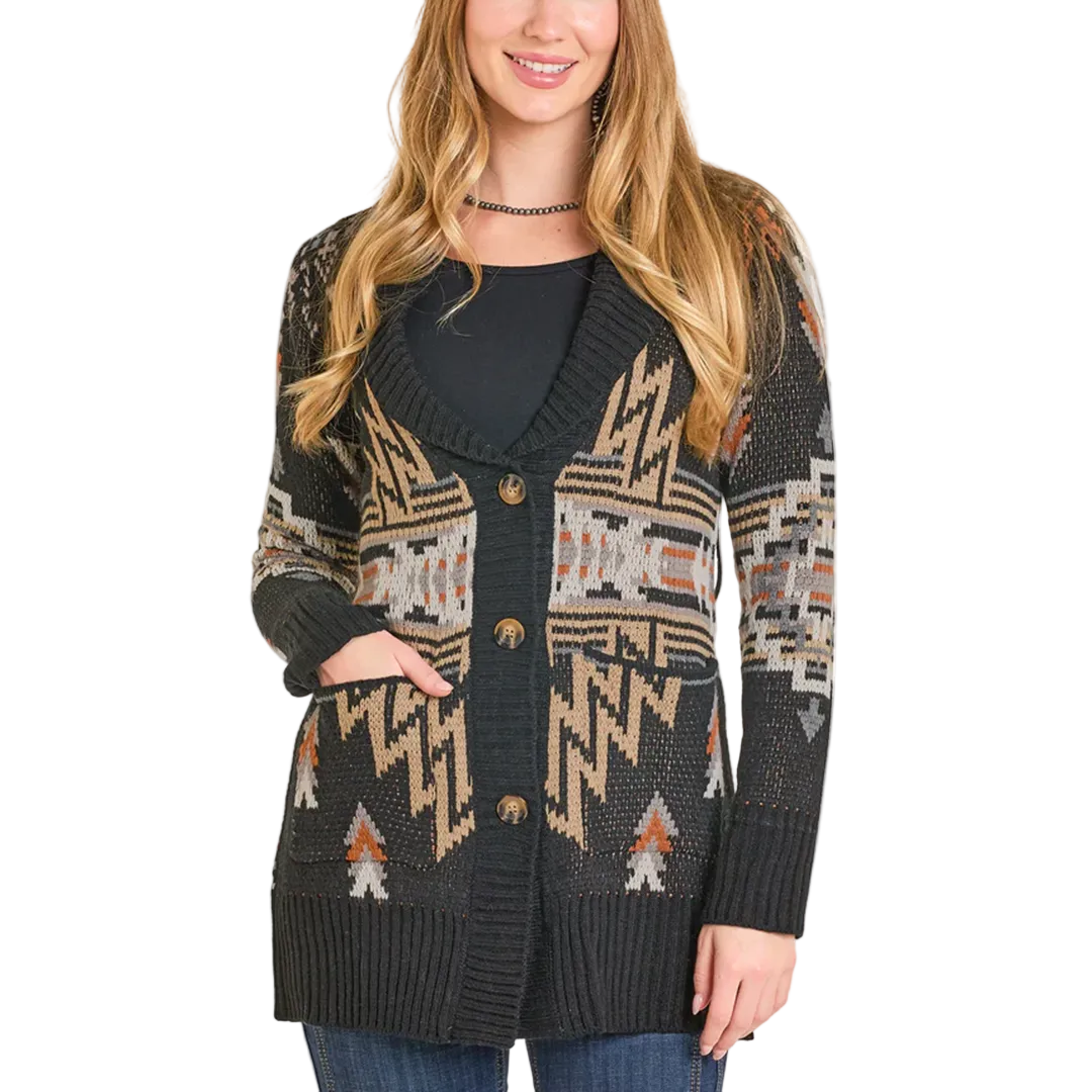 Panhandle Slim Women's Aztec Belted Cardigan