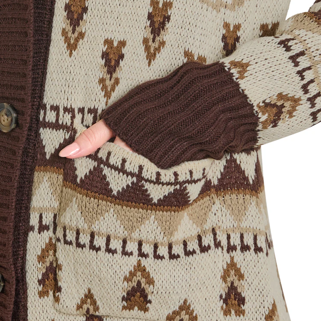 Panhandle Slim Women's Horse Shoe Belted Cardigan