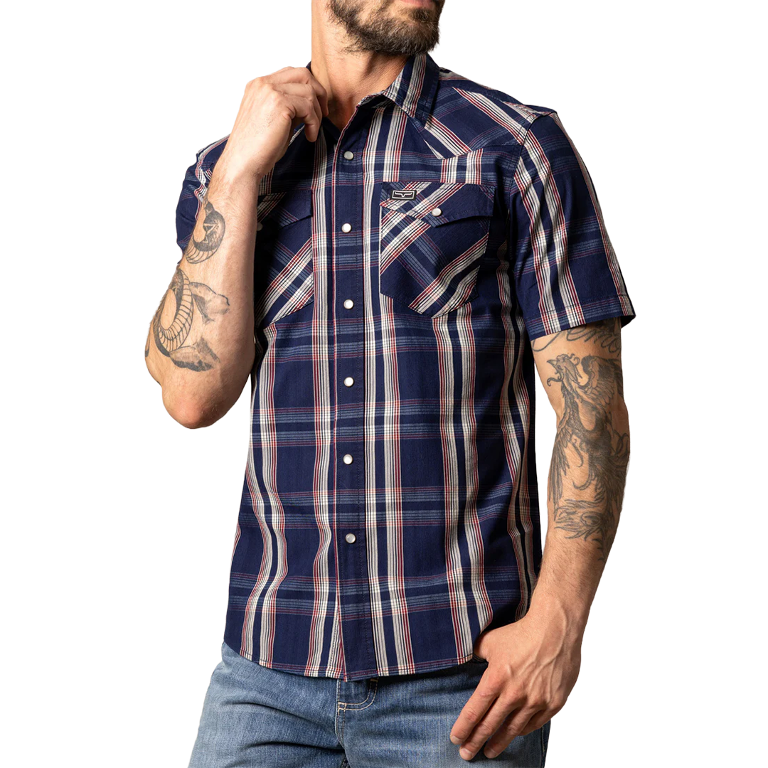 Chemise à boutons-pression à manches longues en flanelle Kimes Ranch Biggie pour homme