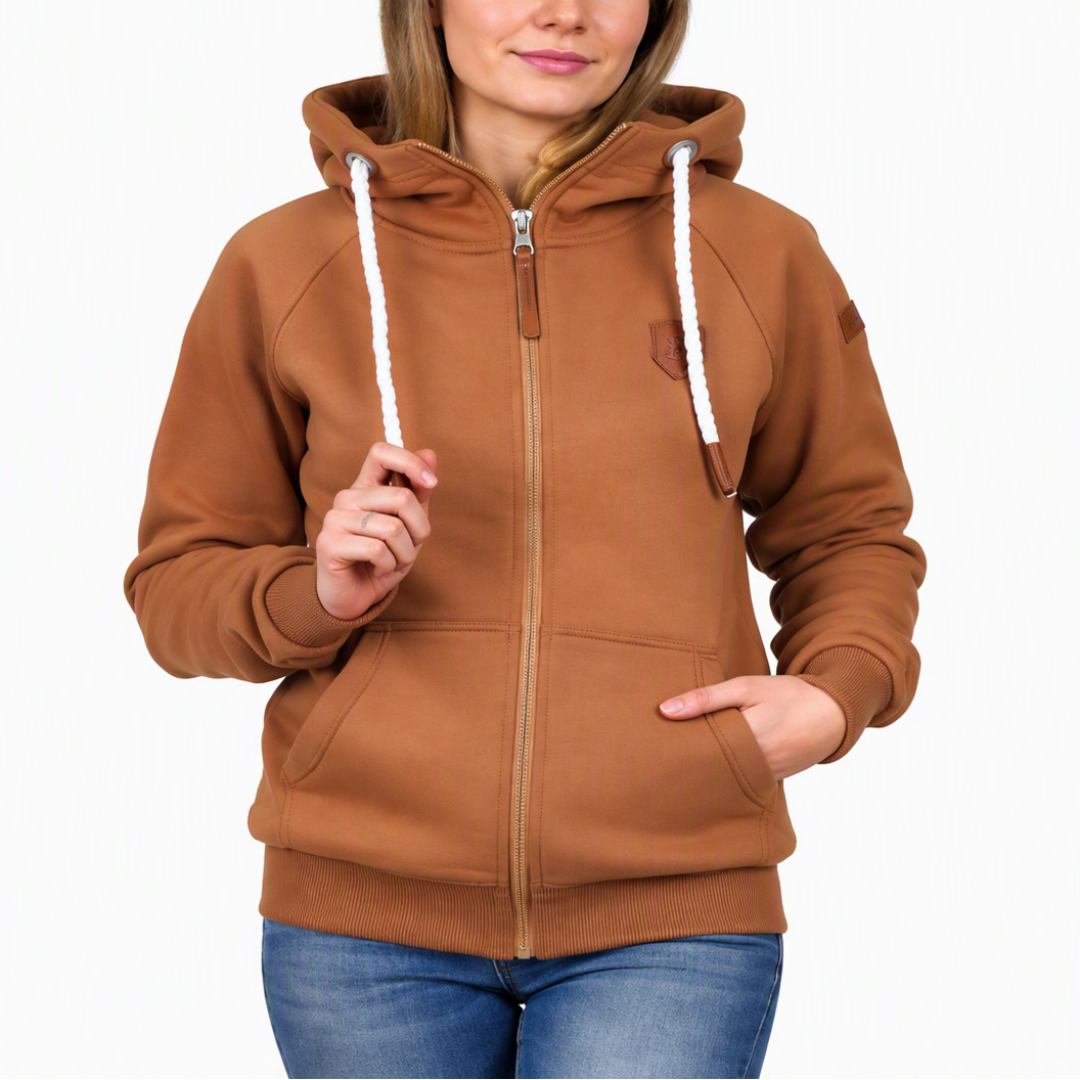Sweat à capuche zippé intégral Hera Wanakome pour femme