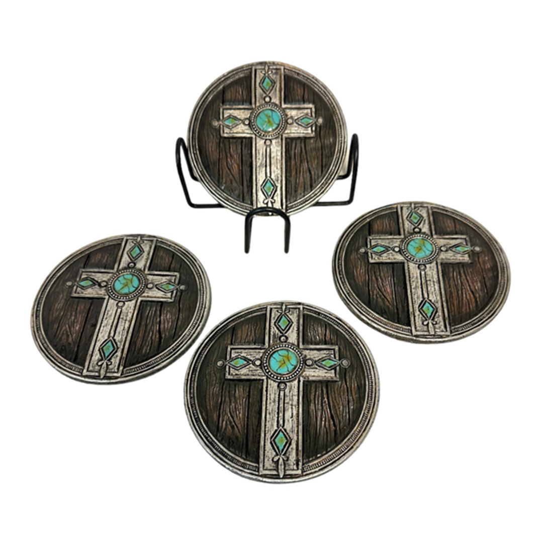 Sous-verres sur le thème de De Leon Cross