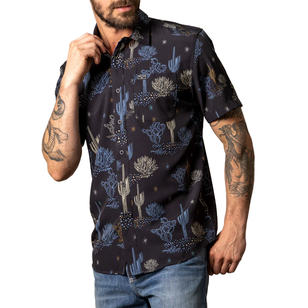 Chemise à manches courtes à boutons pression et carreaux Chico Kimes Ranch pour homme