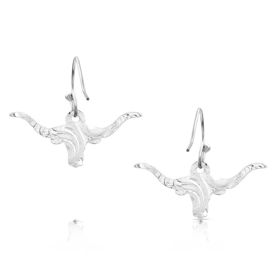 Montana Silversmith's Women's Out West Longhorn Earrings