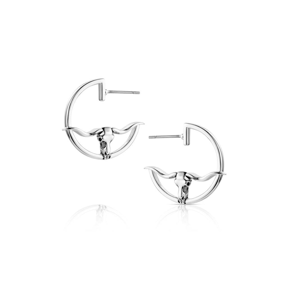 Montana Silversmith's Women's Western Silhouette Longhorn Earrings