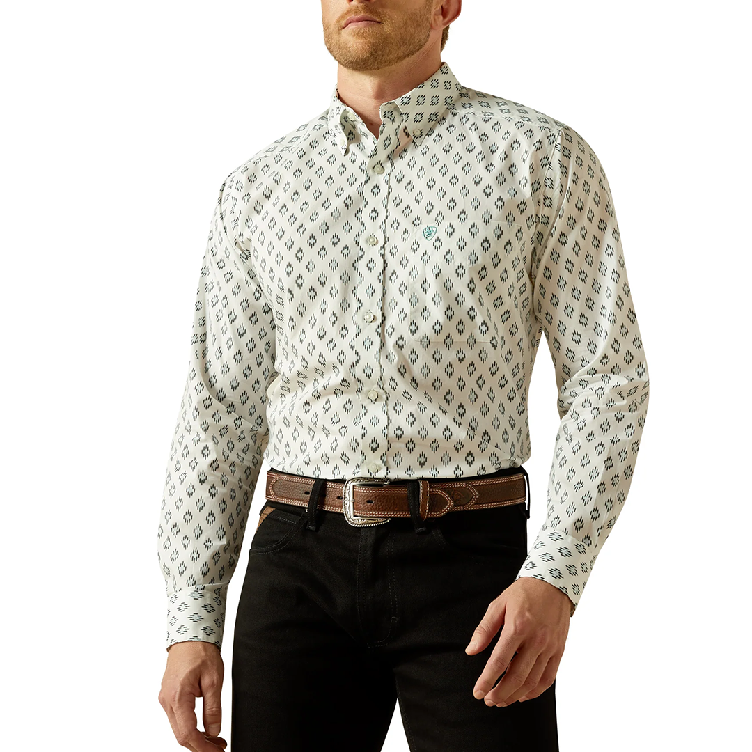 Ariat Men's Geometric Print Long Sleeve Button Shirt