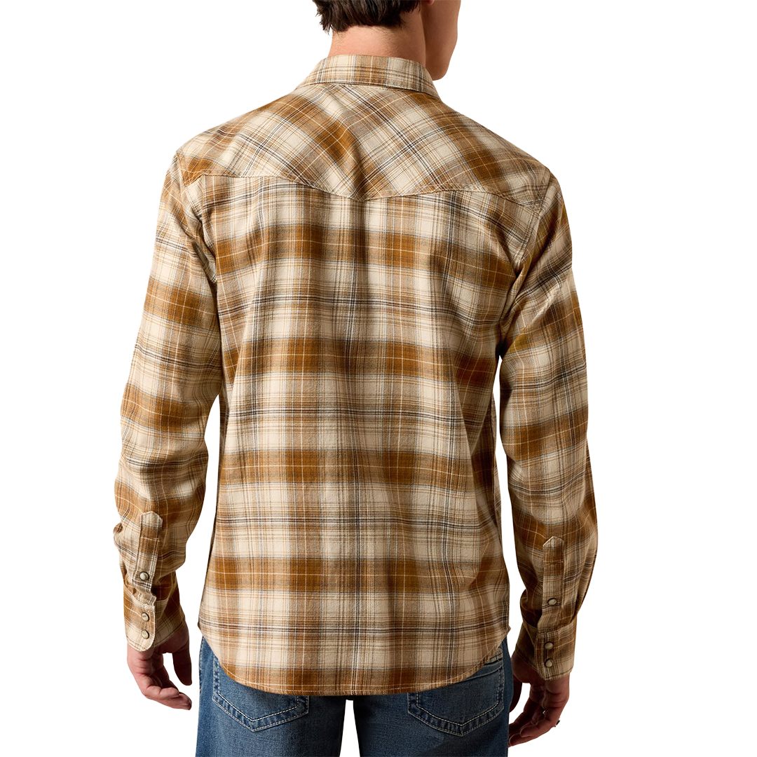 Chemise boutonnée à manches longues avec logo Ariat pour homme