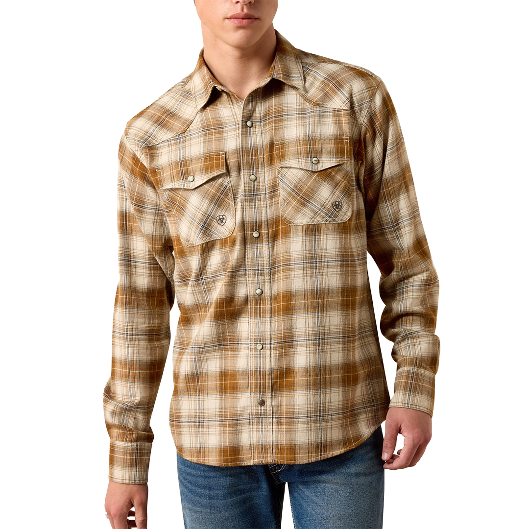 Chemise boutonnée à manches longues avec logo Ariat pour homme