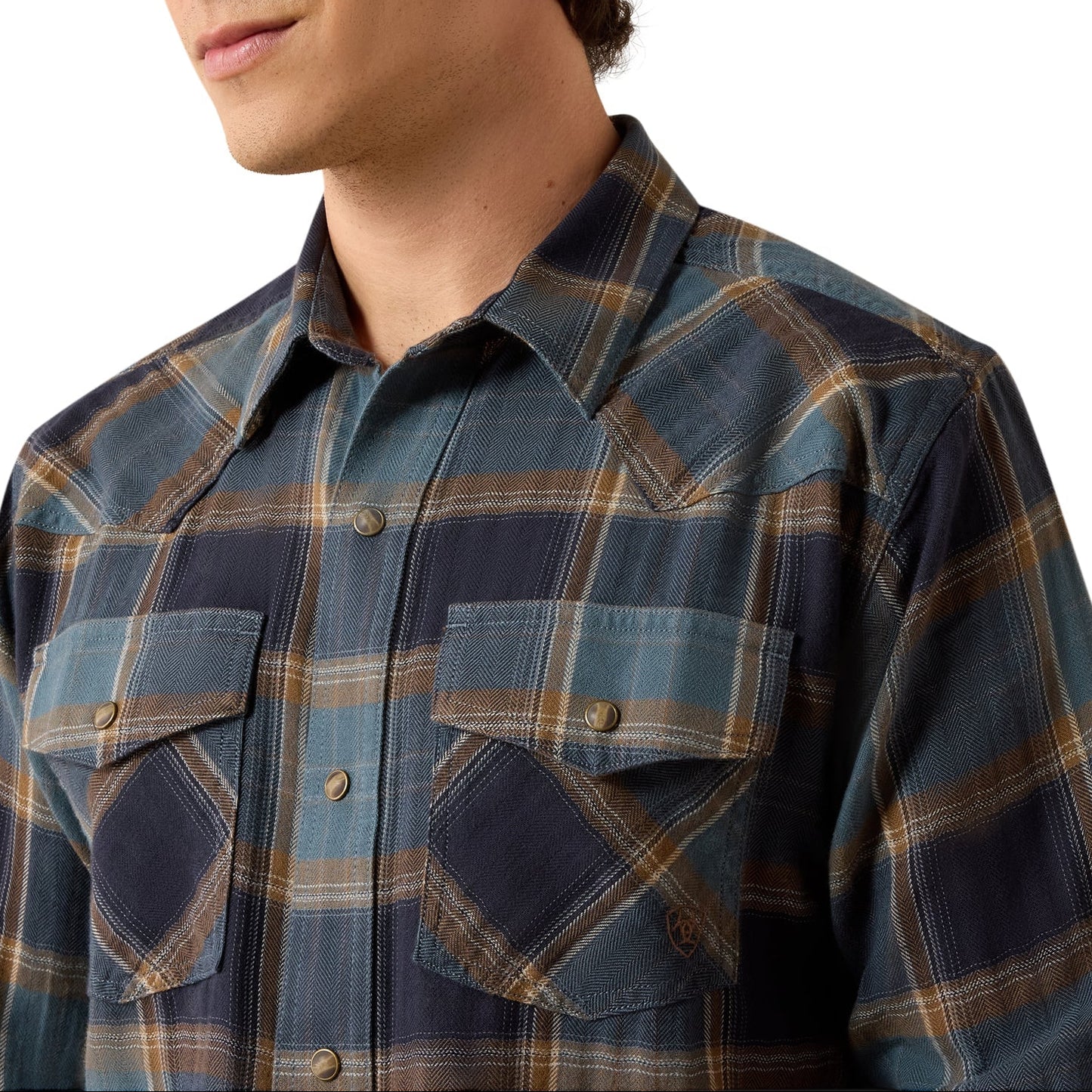 Chemise boutonnée à manches longues avec logo Ariat pour homme
