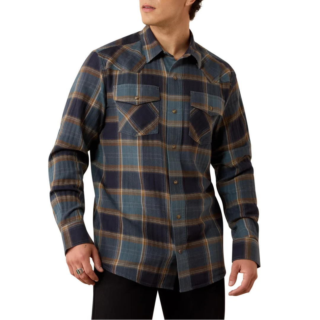 Chemise boutonnée à manches longues avec logo Ariat pour homme
