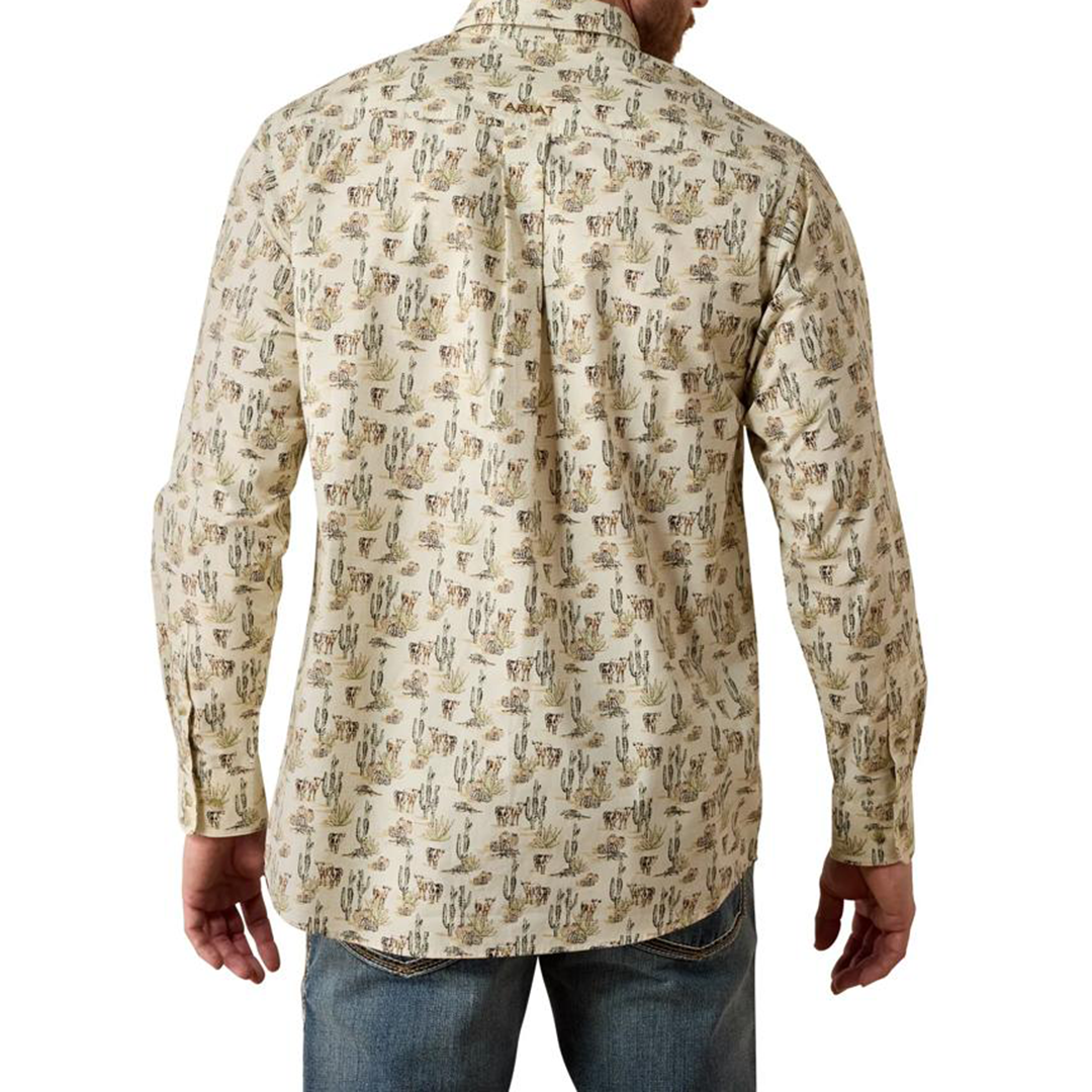 Chemise boutonnée à manches longues avec logo Ariat pour homme