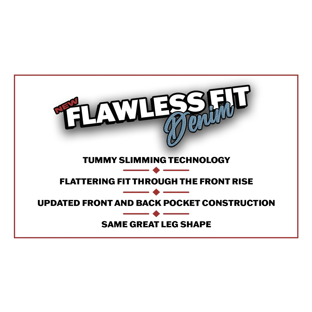 Rock & Roll Denim Women's High Rise Studded Pocket Modest Bootcut Jeans